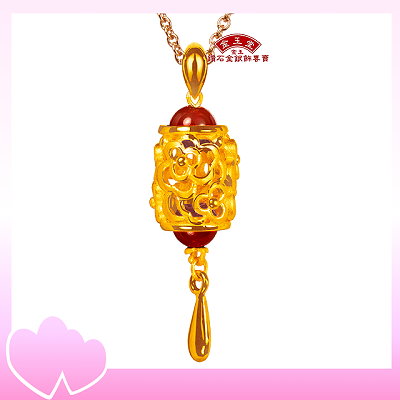 春意盎然紅玉髓～金鋼套鍊