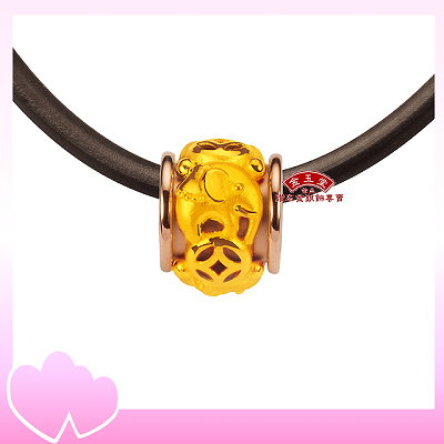 招財象～黃金墜