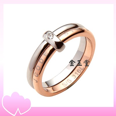 完美情圓～鋼飾女戒指